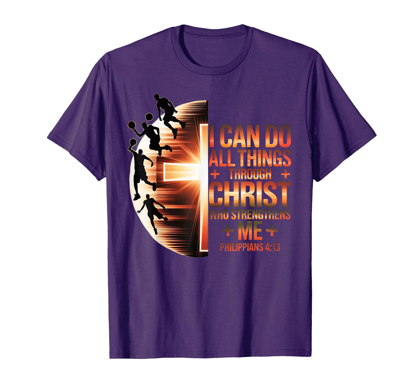 Funny Christian Basketball Athlete Bible Verse Sports Team T-Shirt