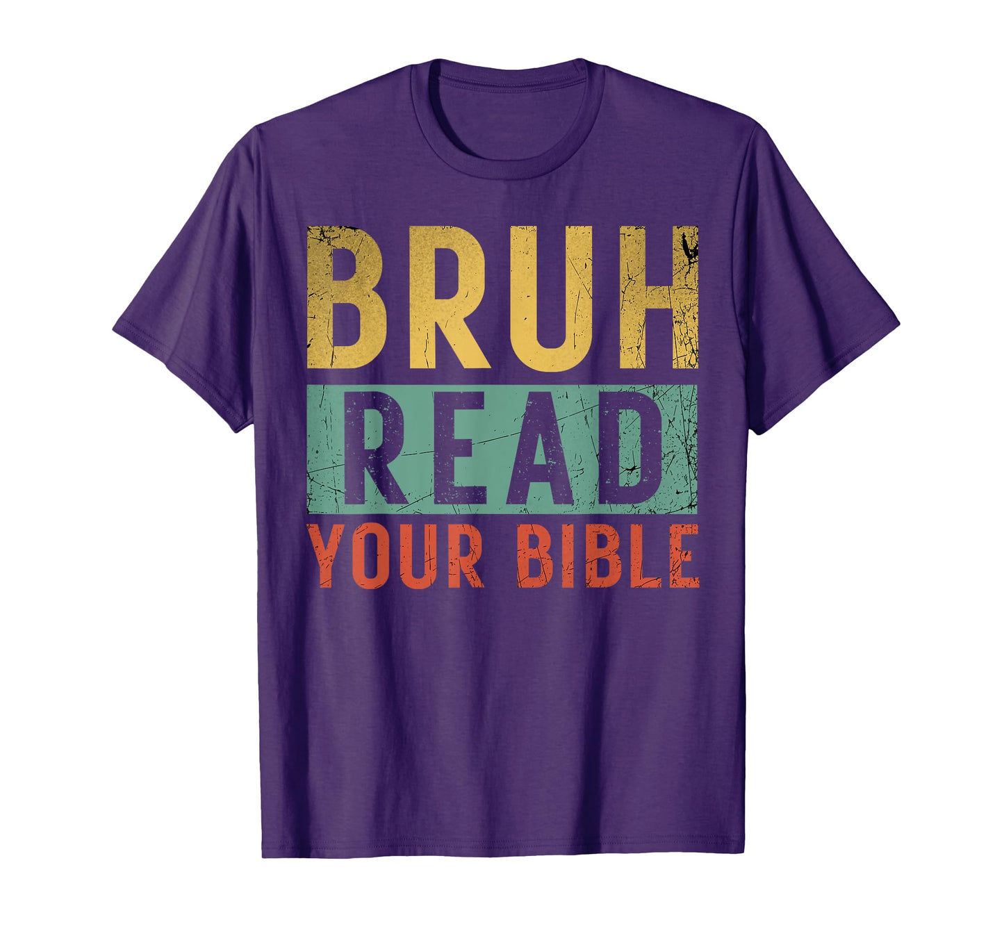 Bruh Meme Read Your Bible God Vintage Modern Christian Faith T-Shirt