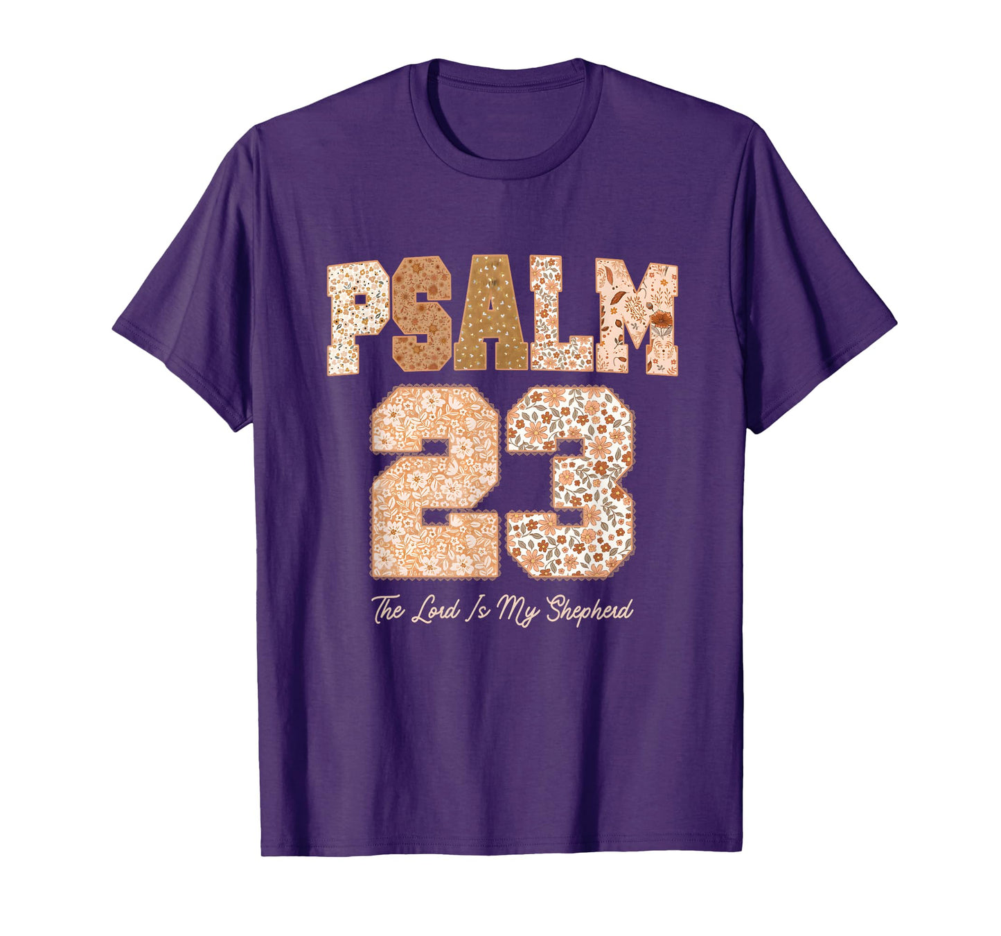 Fall Autumn Psalm 23 The Lord is My Shepherd Bible Christian T-Shirt