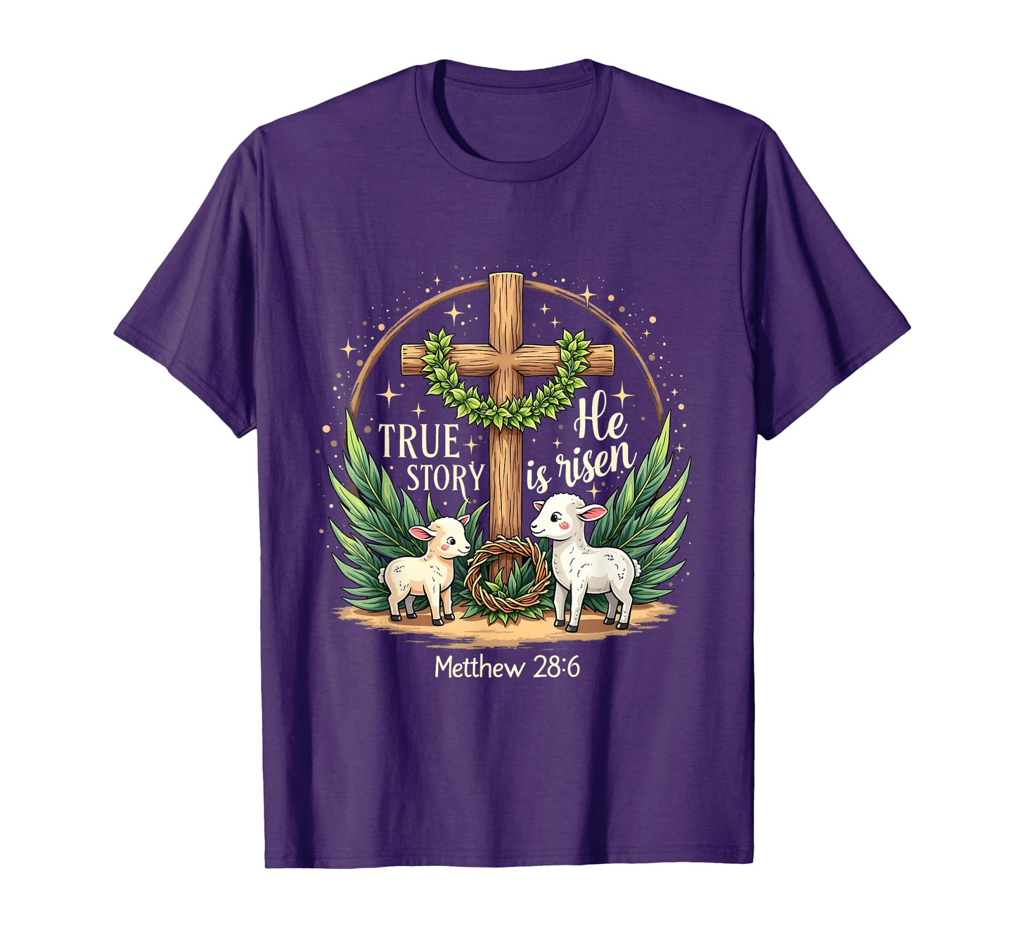 He Is Risen True Story Easter Coquette Vintage Christian T-Shirt