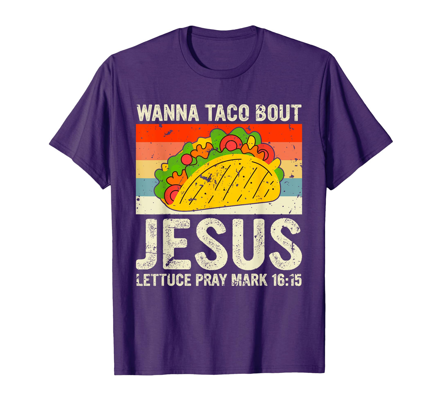 Vintage Retro Wanna Taco Bout Jesus Funny Taco Christian T-Shirt