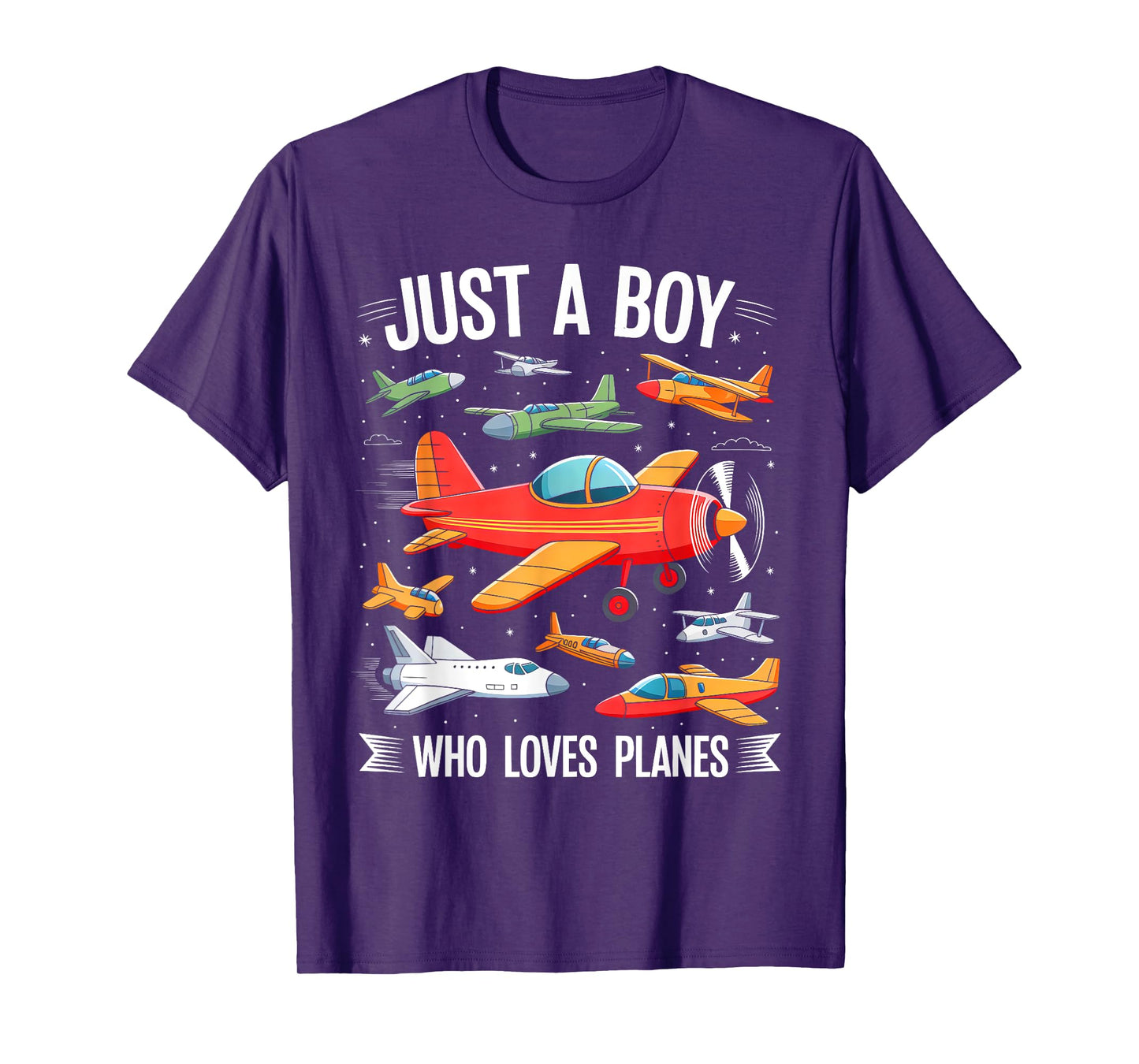 Just A Boy Who Loves Planes Airplane Aircraft Birthday Party T-Shirt