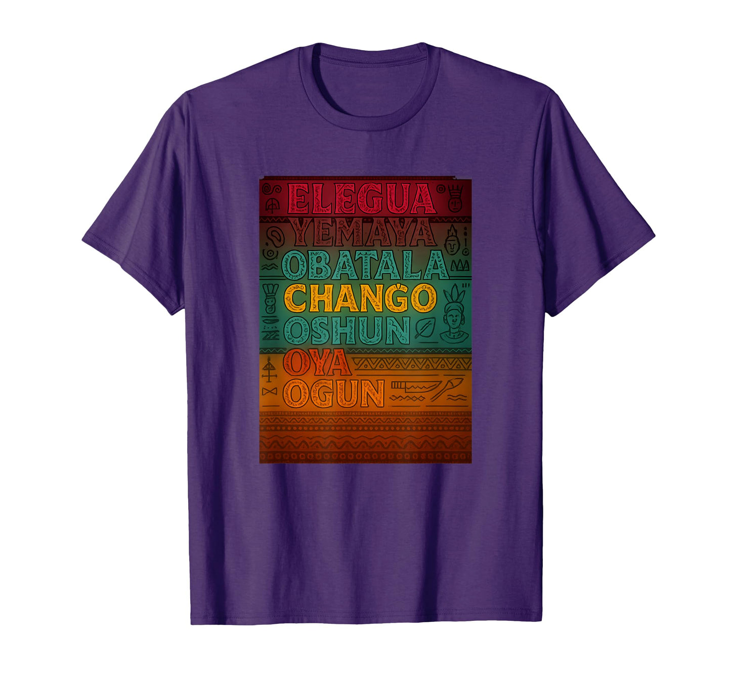 Seven African Gods Powers Obatala Orisha Spirits, Africa T-Shirt