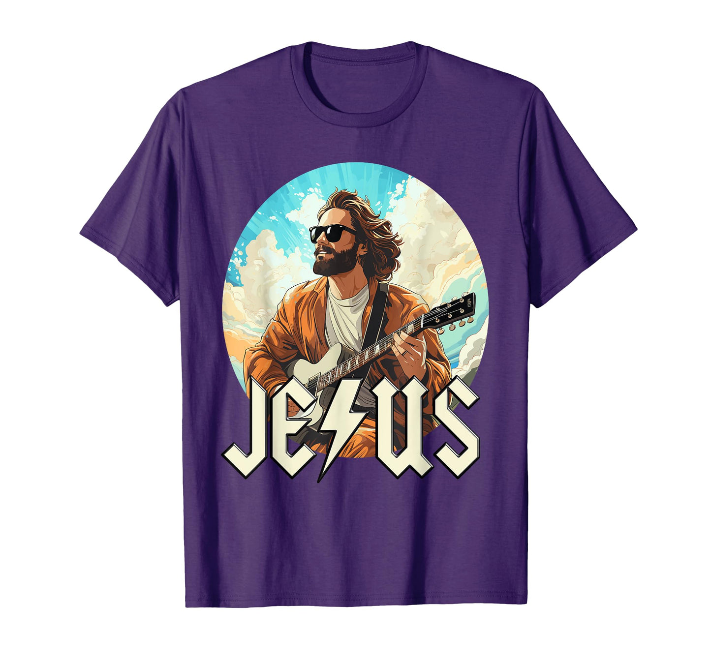 Christ Jesus with Electric Guitar T-Shirt