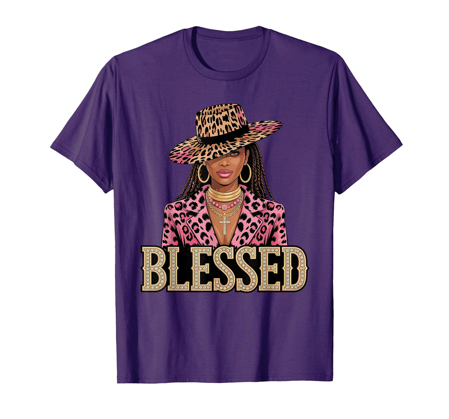 Blessed Black Cowgirl Western Swag African Christian Woman T-Shirt