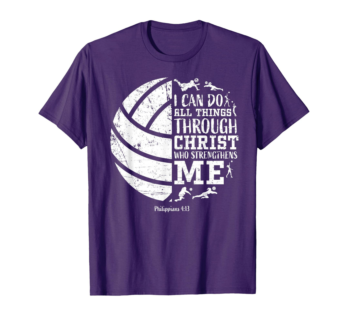 Cute Philippians 4 13 Volleyball I Can Do All Things Graphic T-Shirt