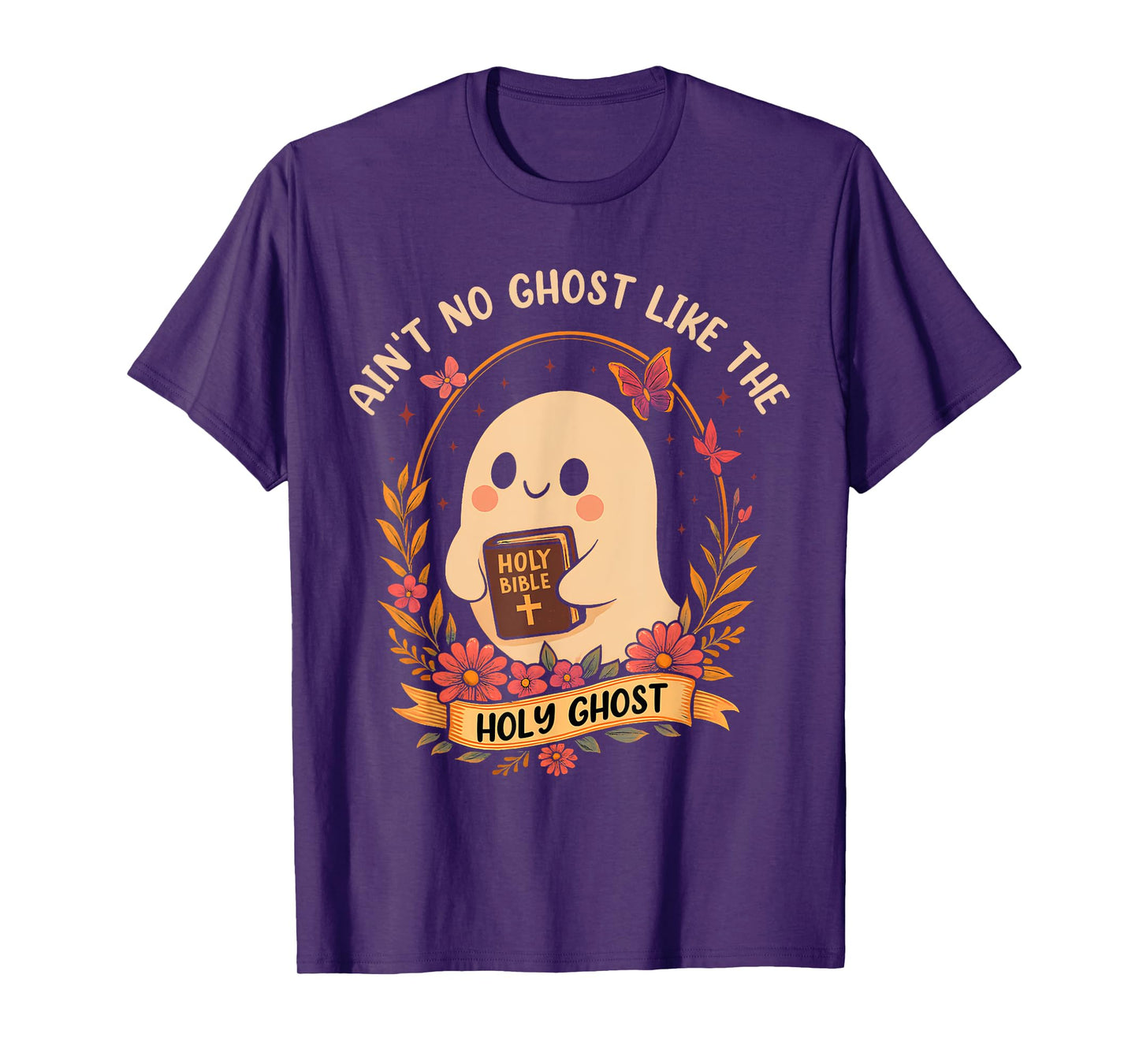 Cute Friendly Spirit with Bible Floral Gift T-Shirt