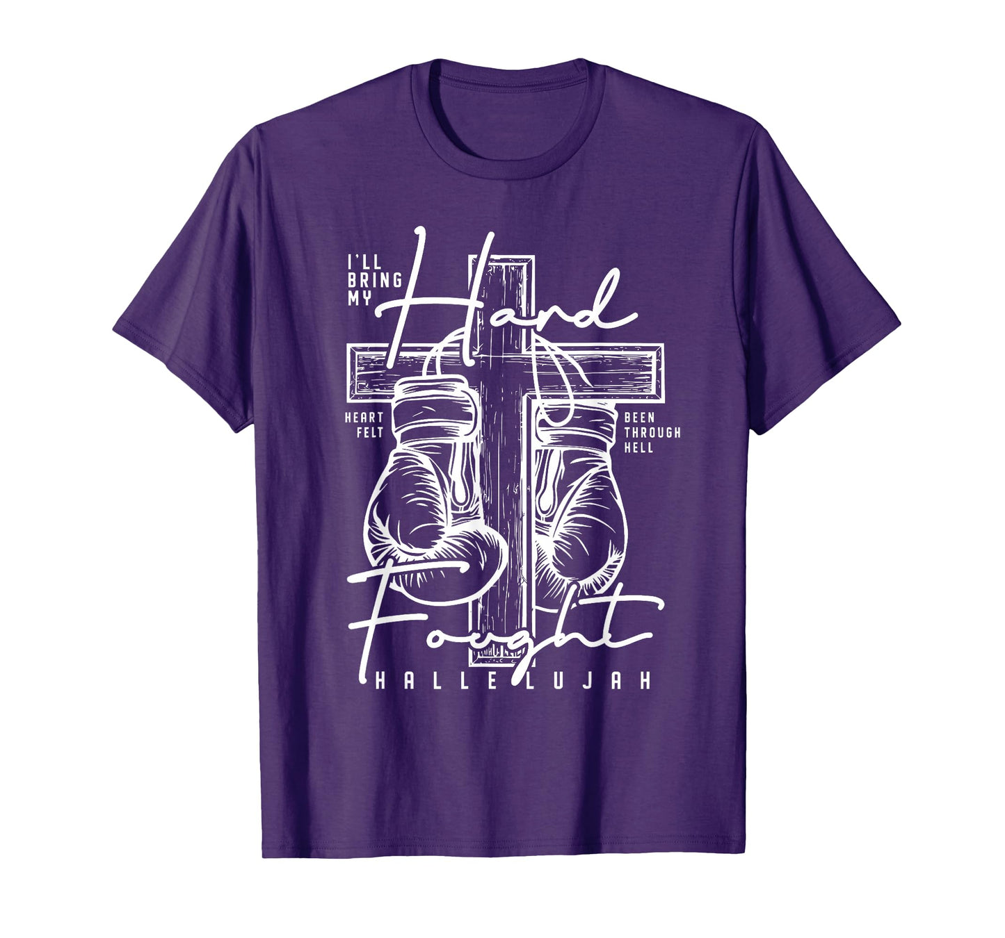 Hard Fought Hallelujah Trending Jesus Faith Christian Cross T-Shirt