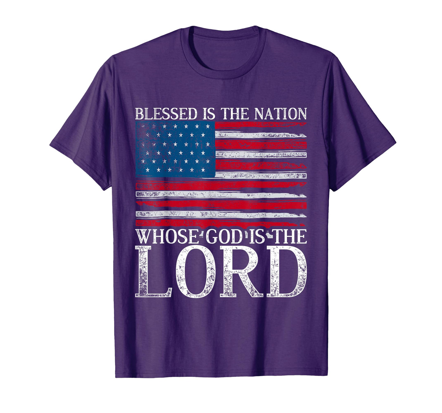 Christian American Nation USA Flag Bible Patriotic Prayer T-Shirt