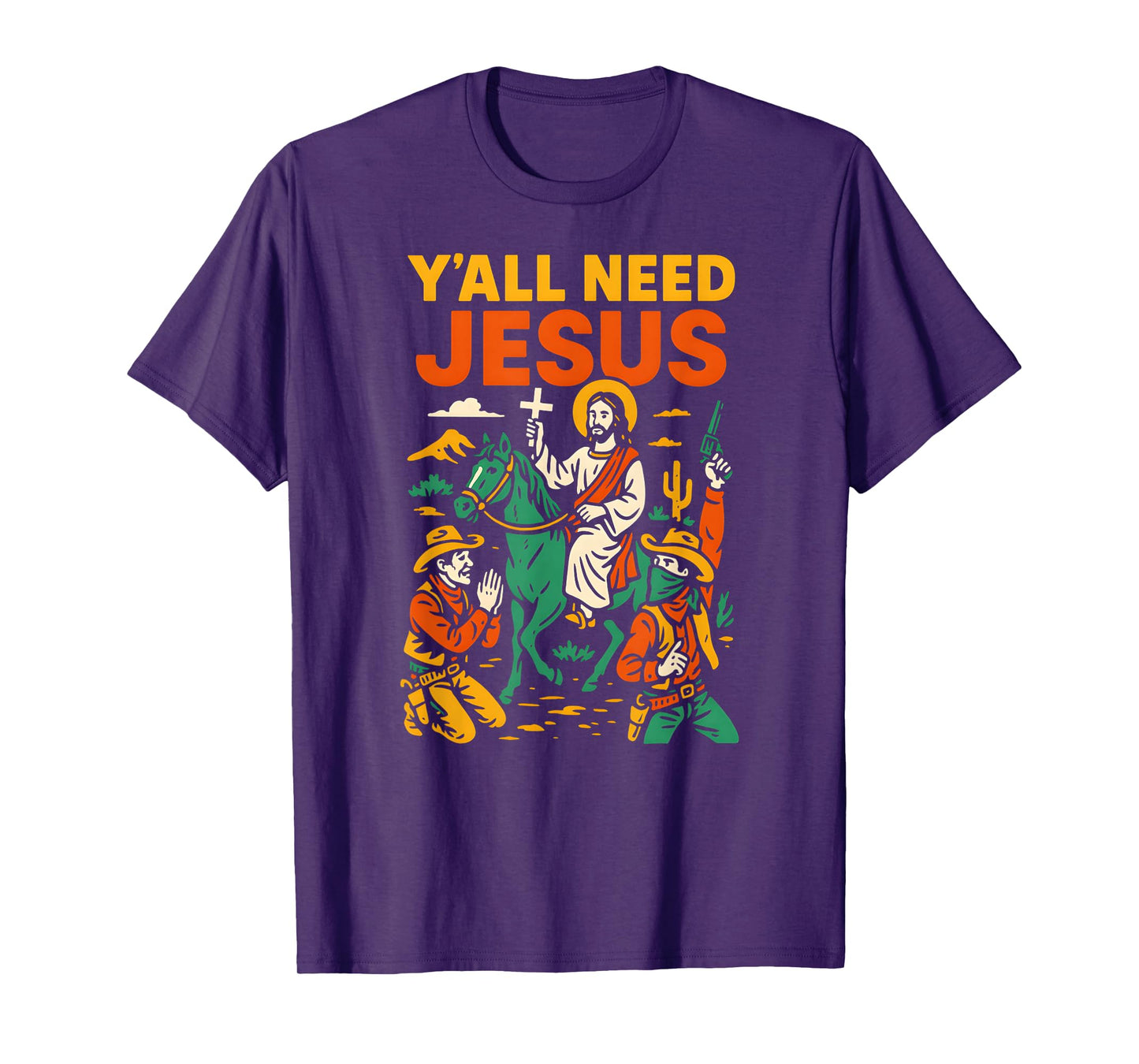 Christian Parody Yall Need Jesus Fun Womens Christian Faith T-Shirt