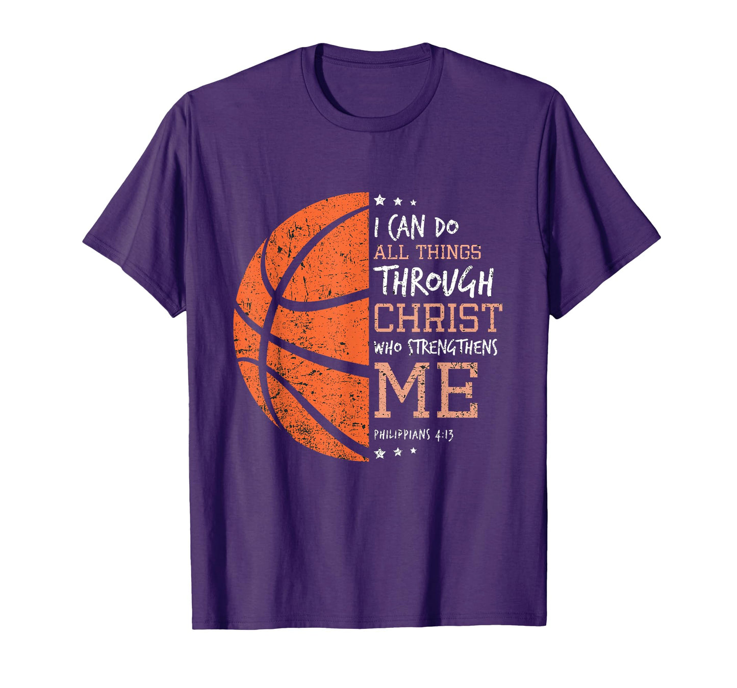 Philippians 4 13 I Can Do All Things Christian Basketball T-Shirt