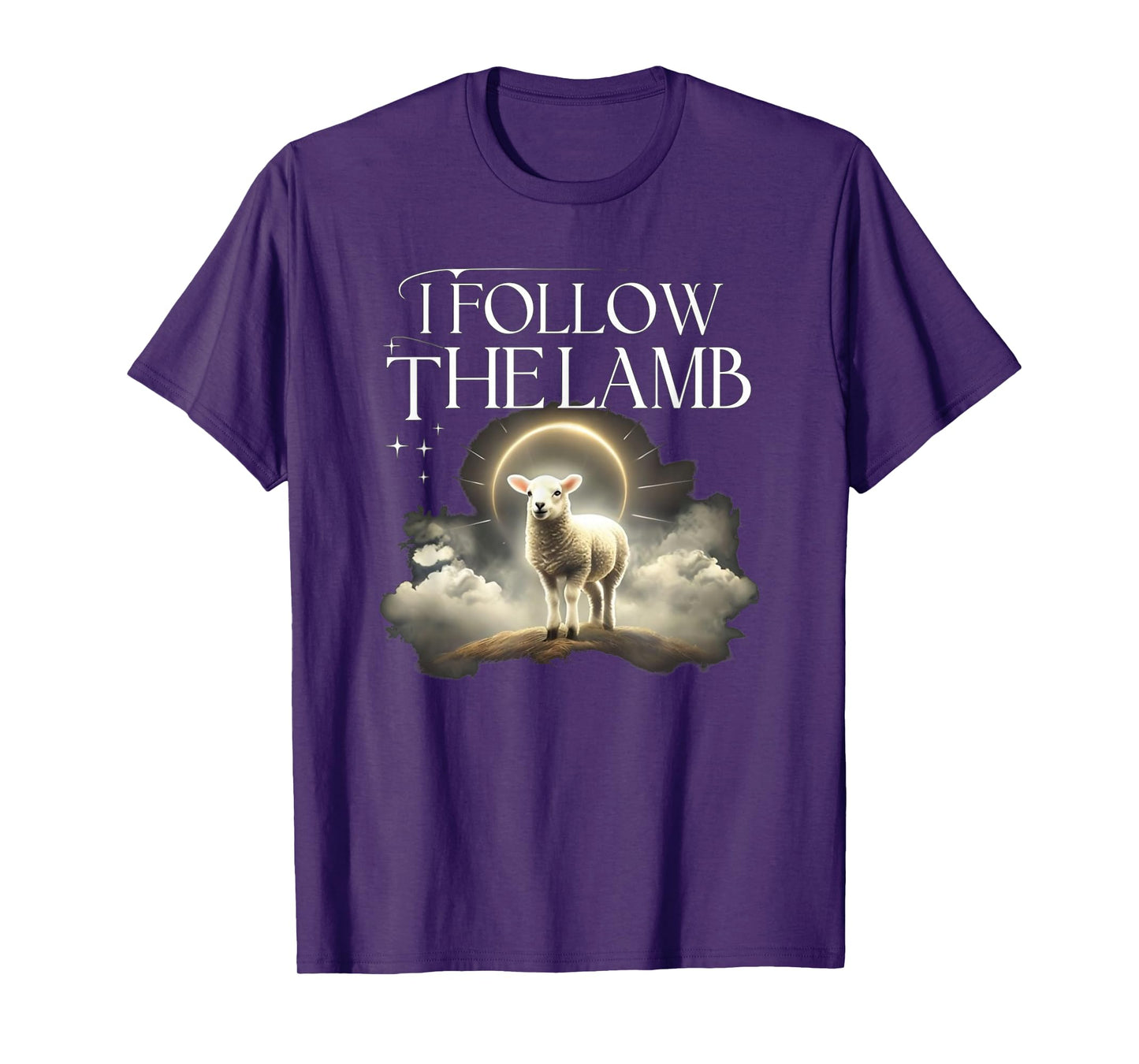 I Follow The Lamb – Christian Spiritual Light Design T-Shirt