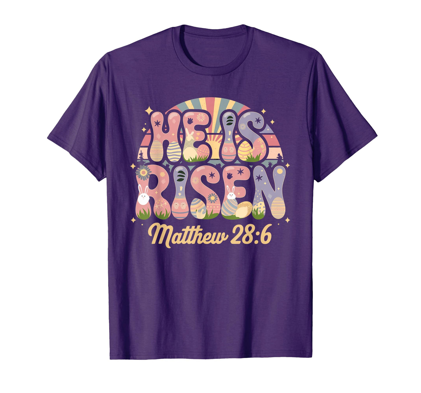 He is Risen Jesus Christian Easter Shirt Women Kids Girls T-Shirt