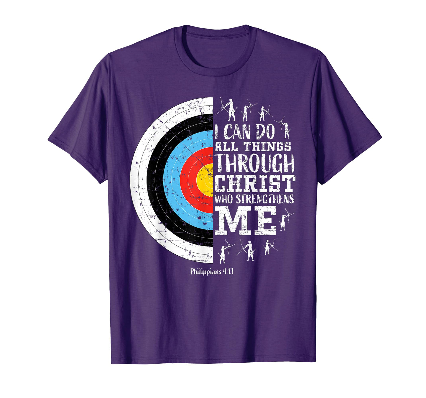 Archery Philippians 4:13 Christian Bible Verse Faith Graphic T-Shirt