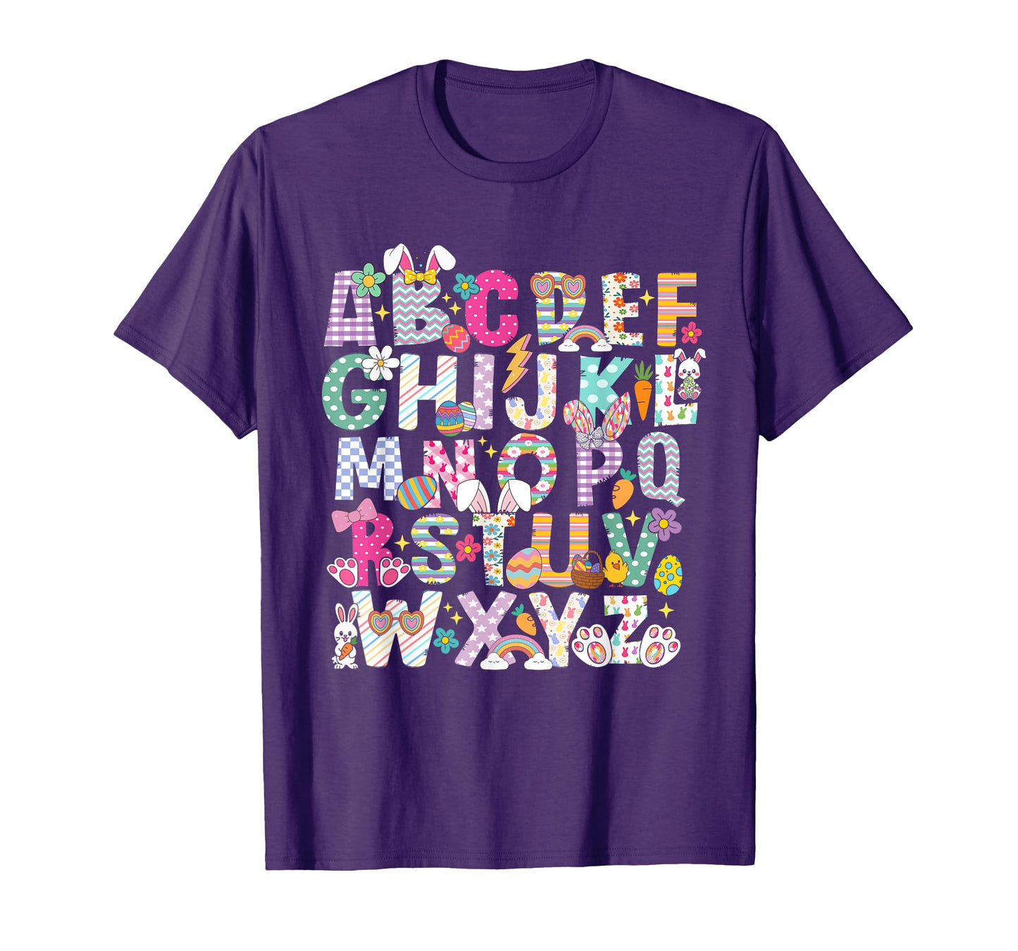 Happy Easter Day Alphabet Abcs Elemeno For Teacher Student T-Shirt