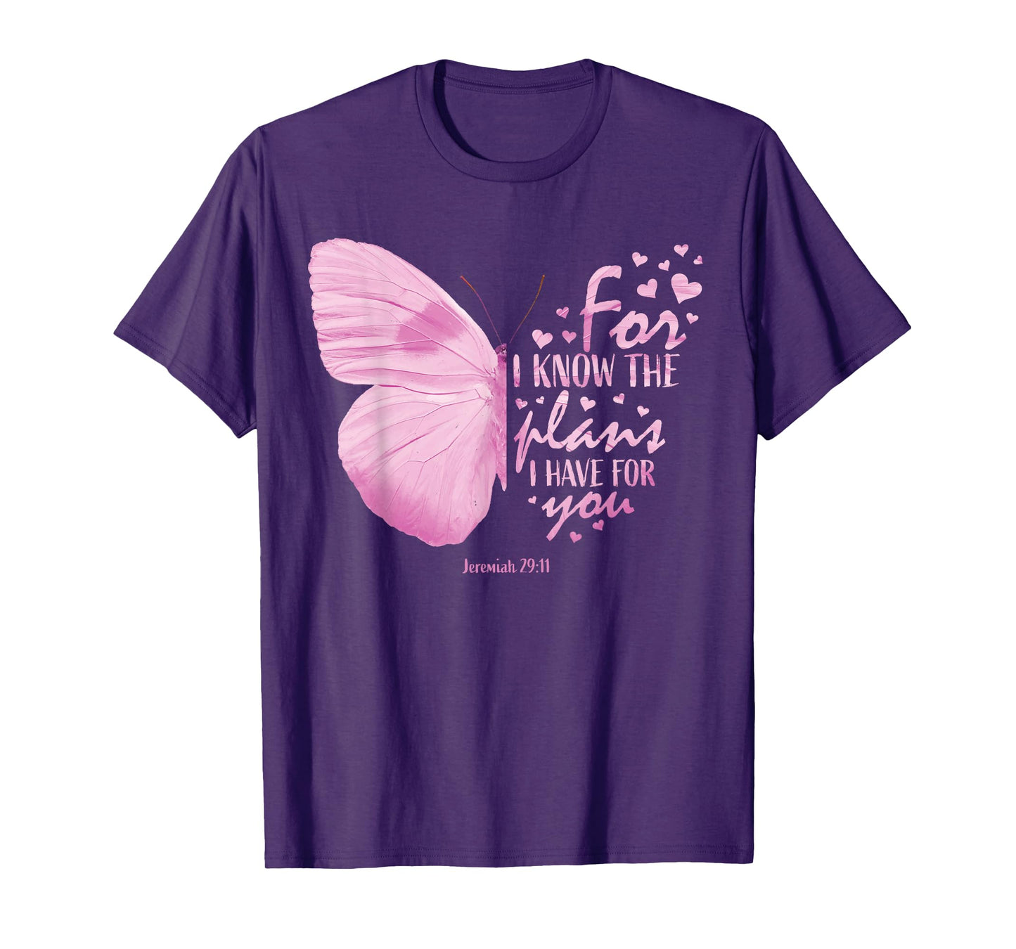 Religious Gifts Mom Women Christian Bible Verse Butterfly T-Shirt