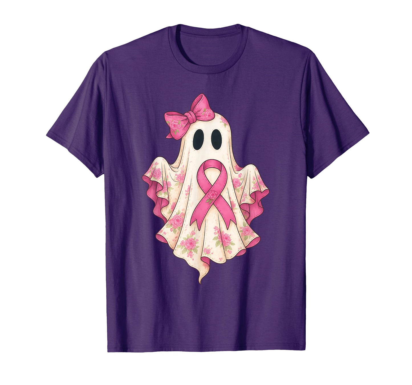 in October, We Wear Pink Ghost Breast Cancer Awareness Tees T-Shirt