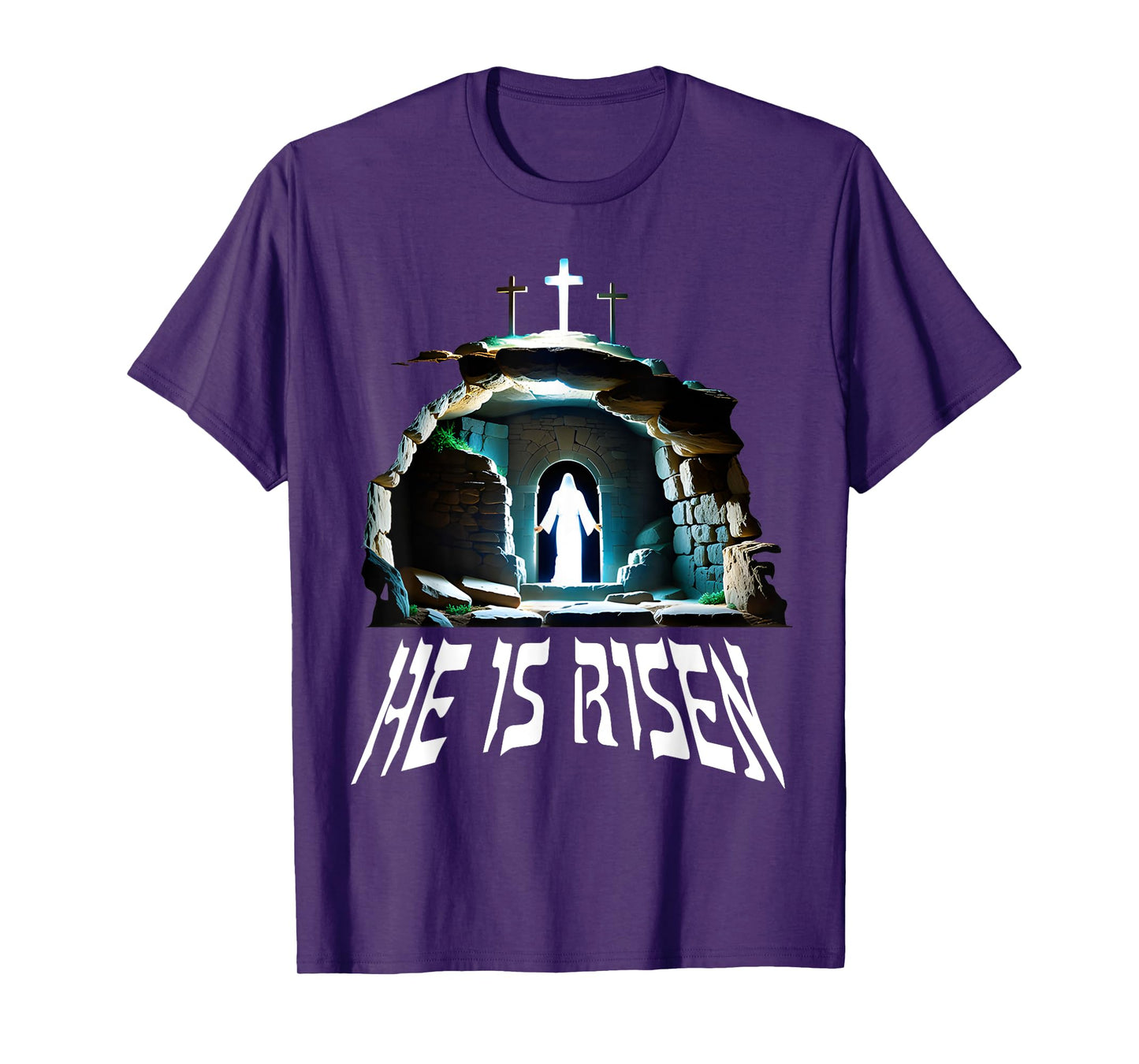 Resurrection Jesus Empty Tomb He Is Risen Glory tee T-Shirt
