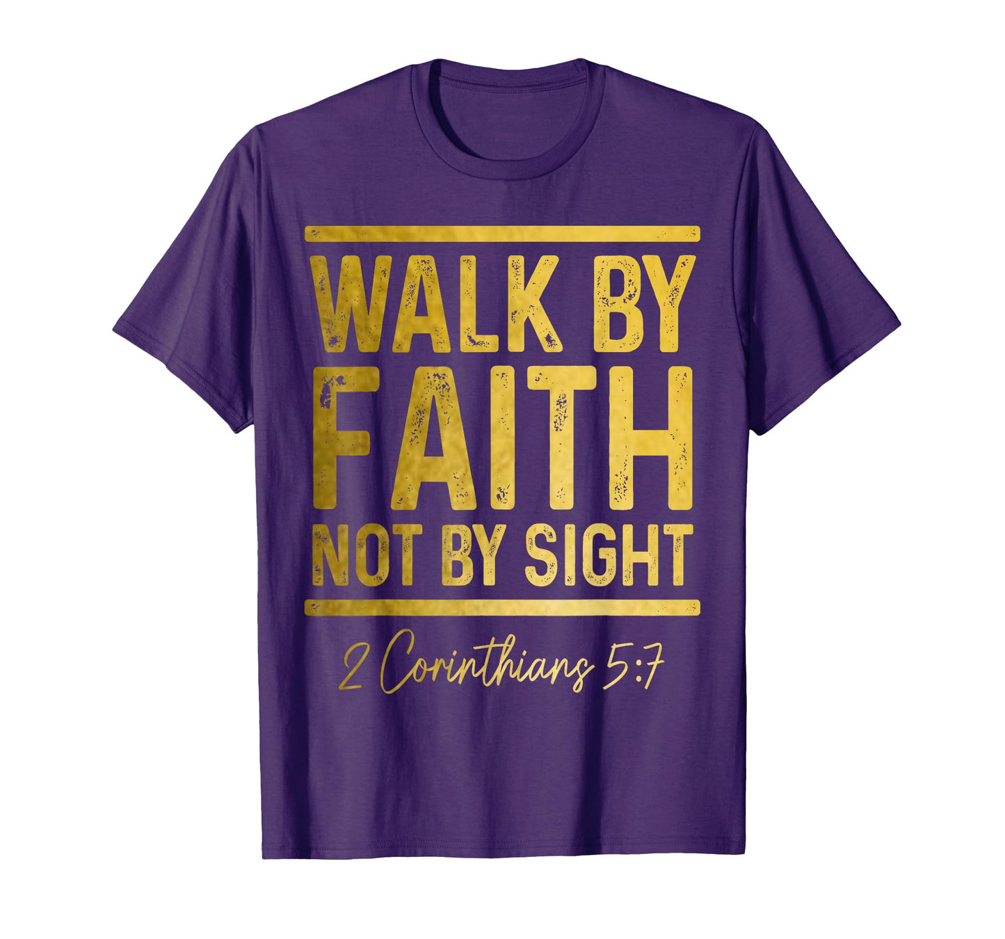 Bible Verse Walk Faith Not By Sight Christian Pastor T-Shirt
