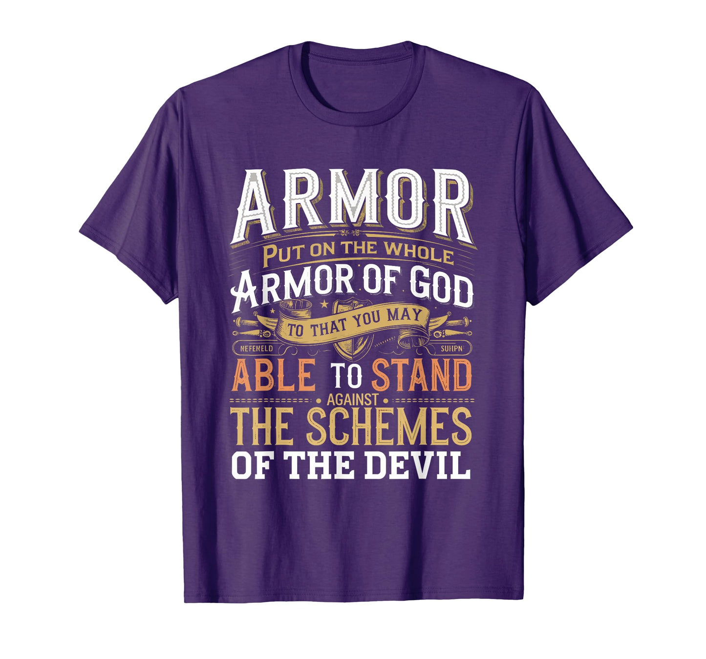 Armor of God Ephesians 6:17 Bible Verse Christian T-Shirt