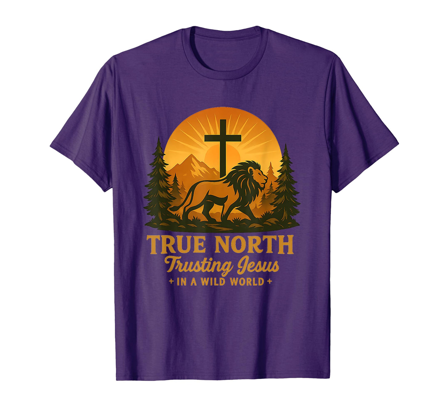 True North Trusting Jesus Lion Christian Inspiration T-Shirt