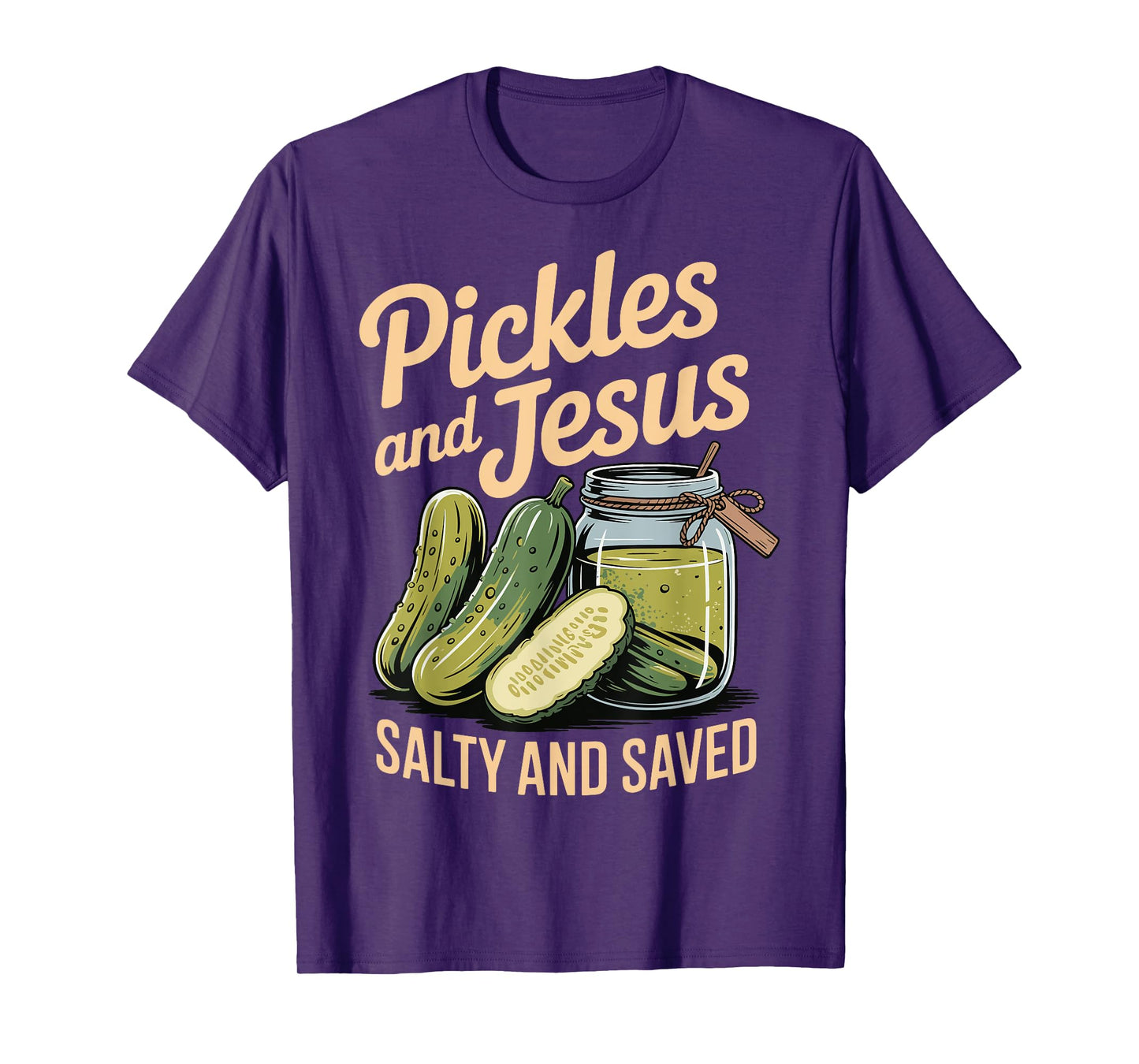 Pickles and Jesus Salty and Saved T-Shirt