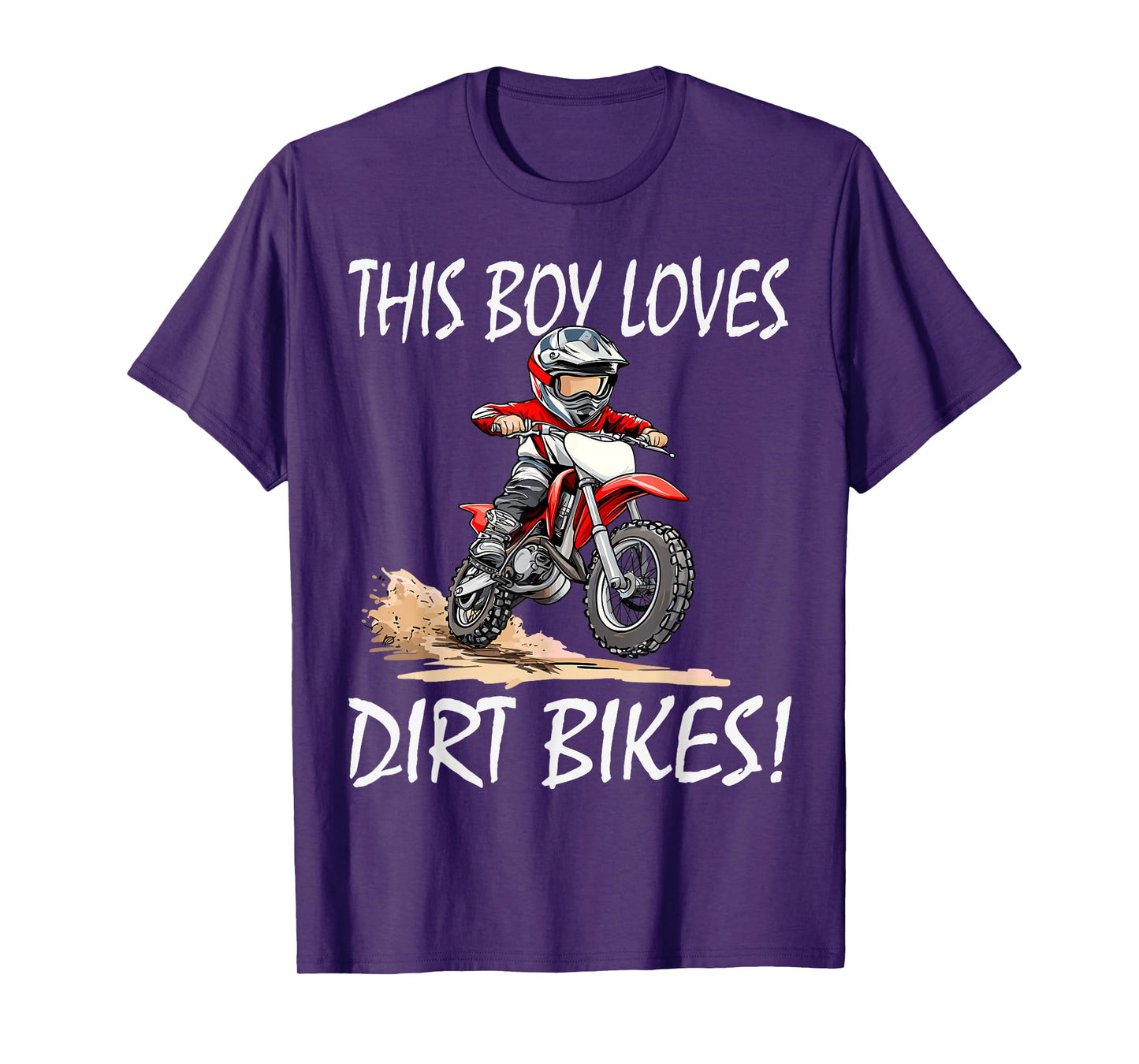 This boy loves dirt bikes, Kids Dirt Bike T-Shirt