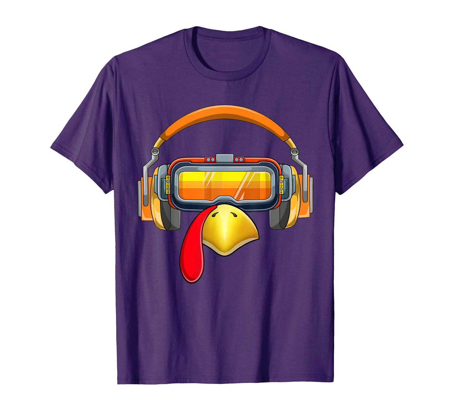 Thanksgiving Turkey Face VR Glasses T-Shirt