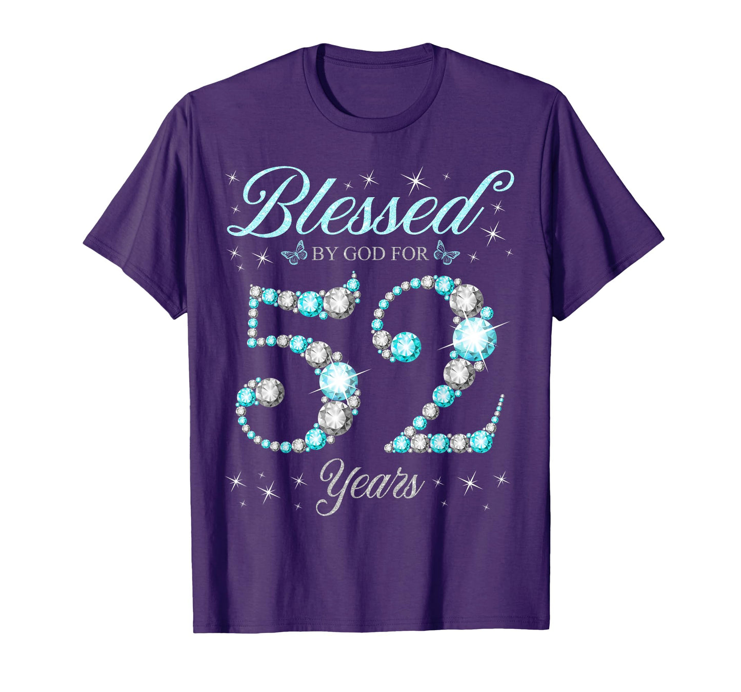 Blessed By God For 52 Years Old 52nd Birthday B-Day Party T-Shirt