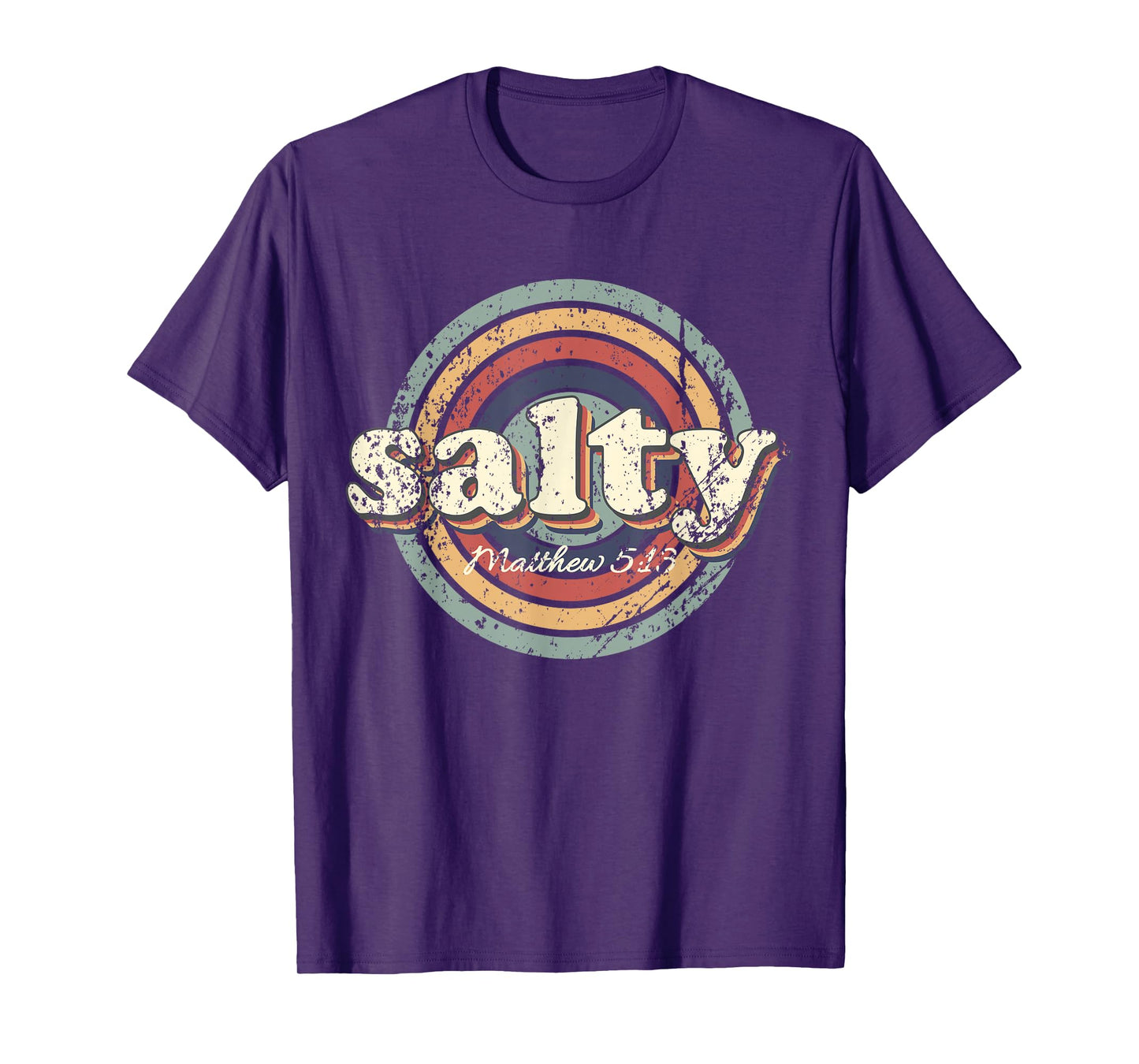 Christian Salty Matthew 5:13 Bible Verse Jesus Faith Vintage T-Shirt
