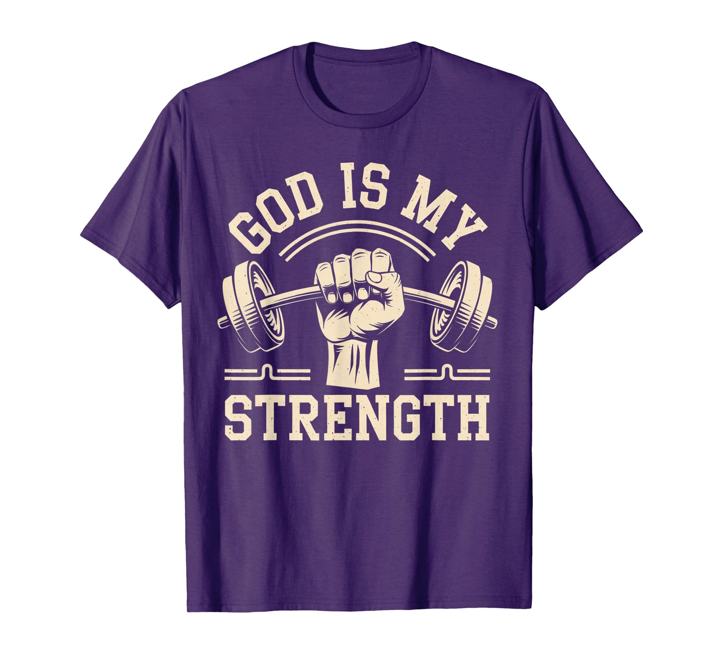 Gym God Is My Strength Workout Fitness Women Men T-Shirt