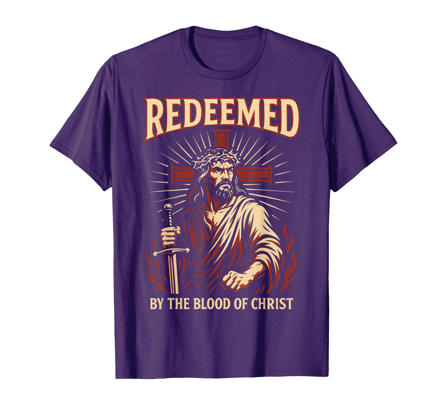 Redeemed Badass Warrior of Christ Christian Jesus Christcore T-Shirt