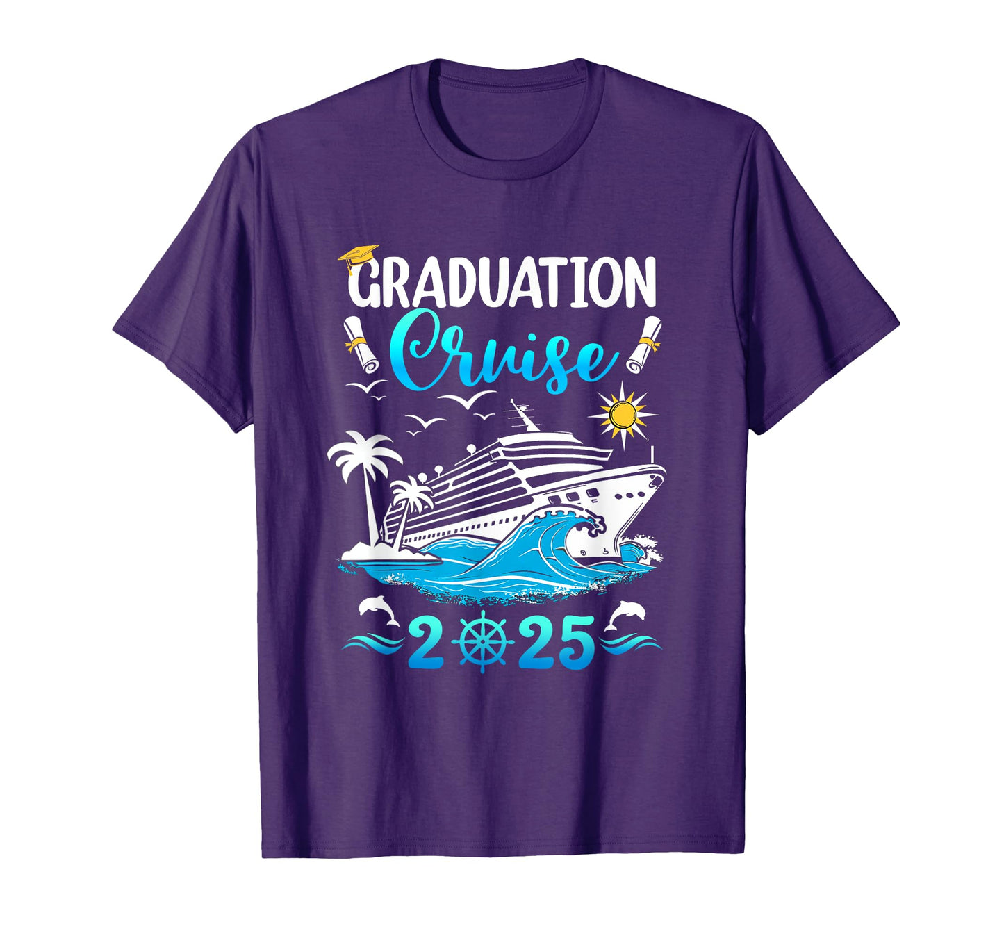 Class Of 2025 Graduation Cruise Senior Graduates Vacation T-Shirt