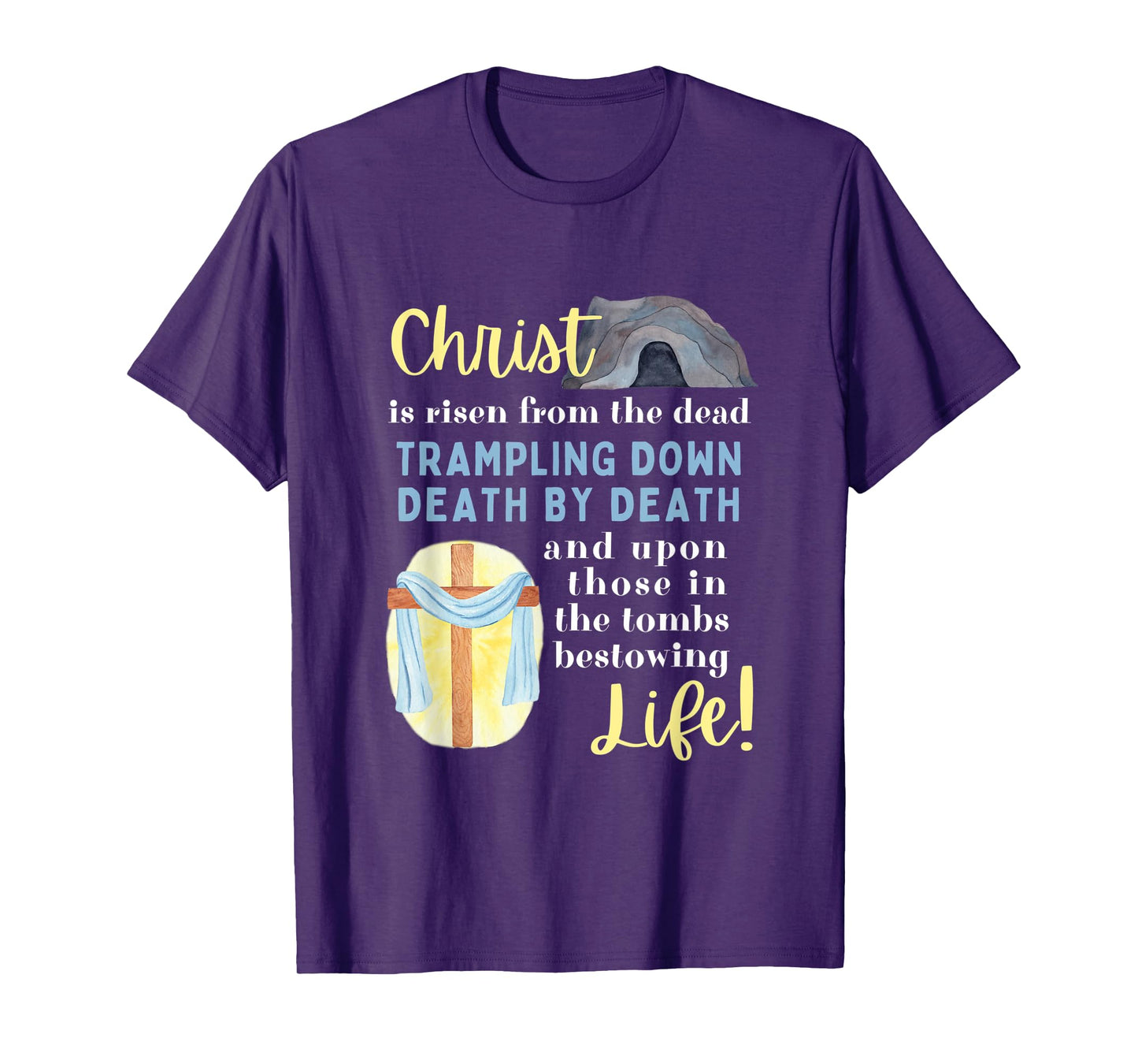 Orthodox Easter Pascha Christ is Risen Quote Christian Women T-Shirt
