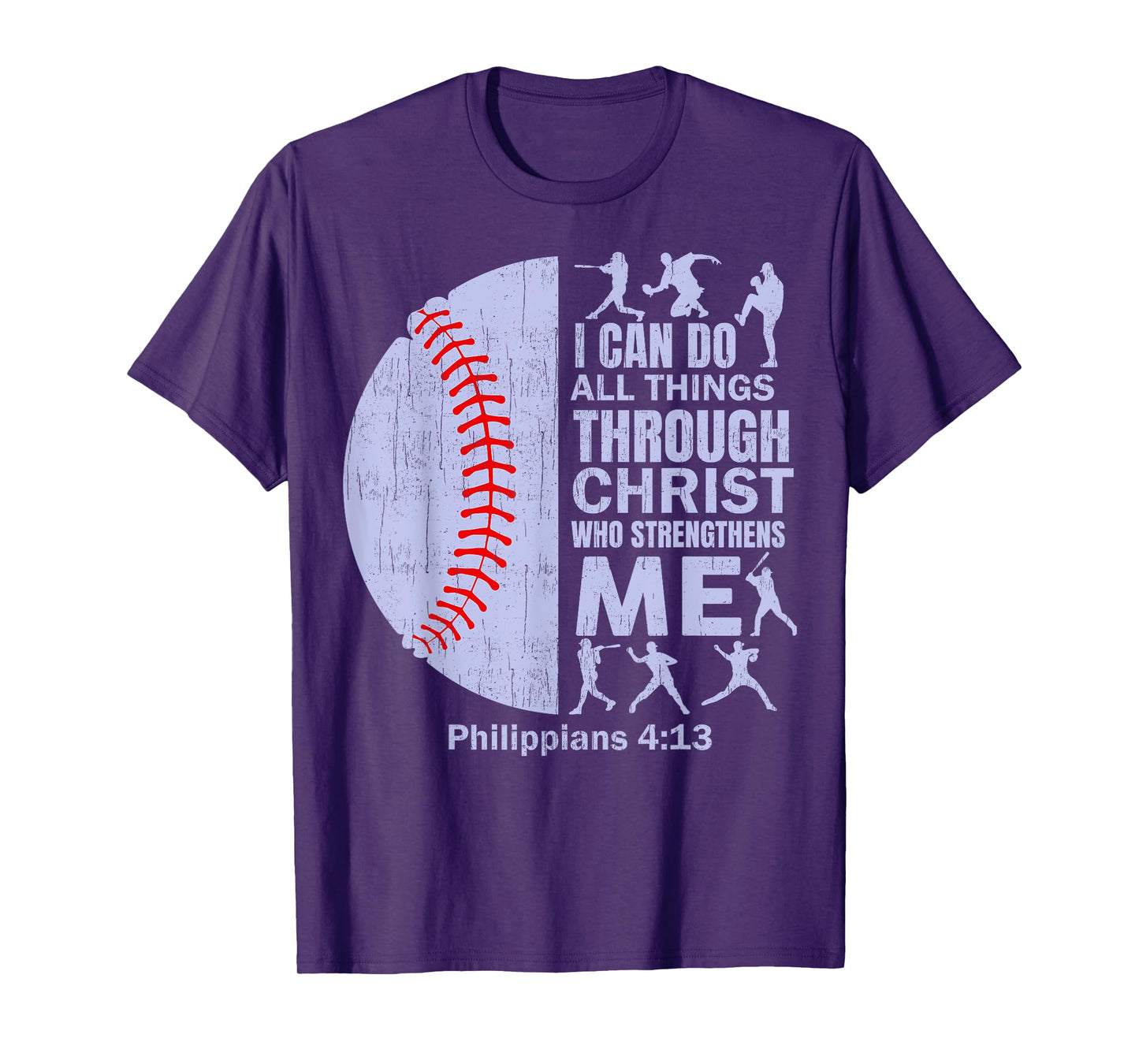 Christian Baseball T Shirt Christ Bible Verse Men Boys Kids T-Shirt