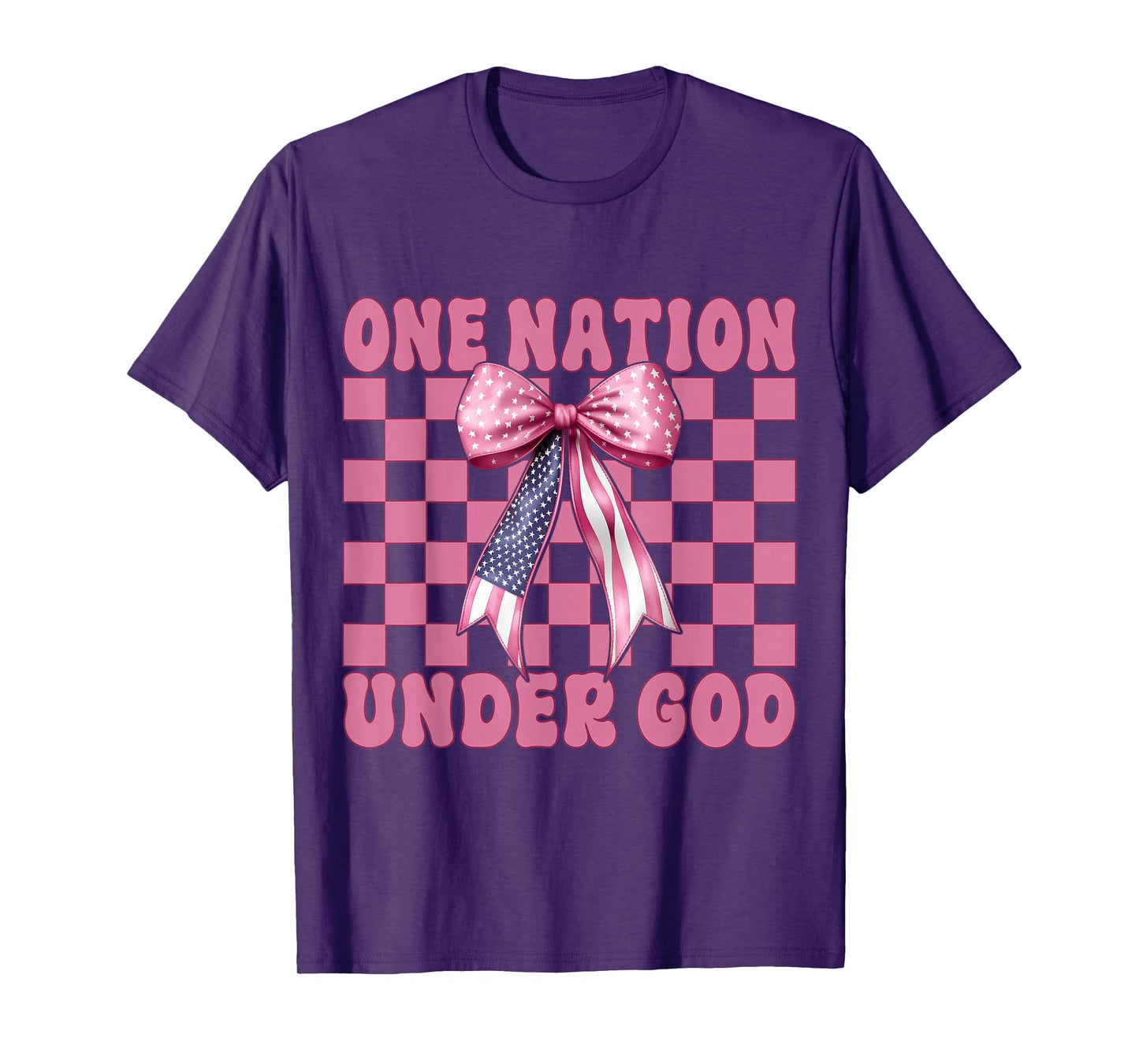 4th of July USA American Flag Patriotic One Nation Under God T-Shirt