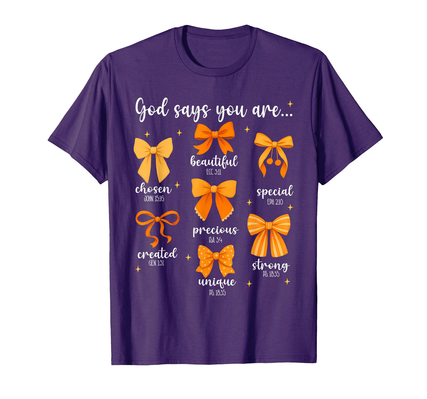 God Says You are Christian Bible Coquette Bow Thanksgiving T-Shirt
