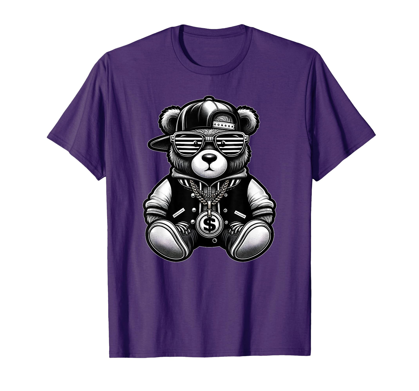 Funny Hip Hop Teddy Bear 90s Graffiti Art Rap Lover Gangsta T-Shirt