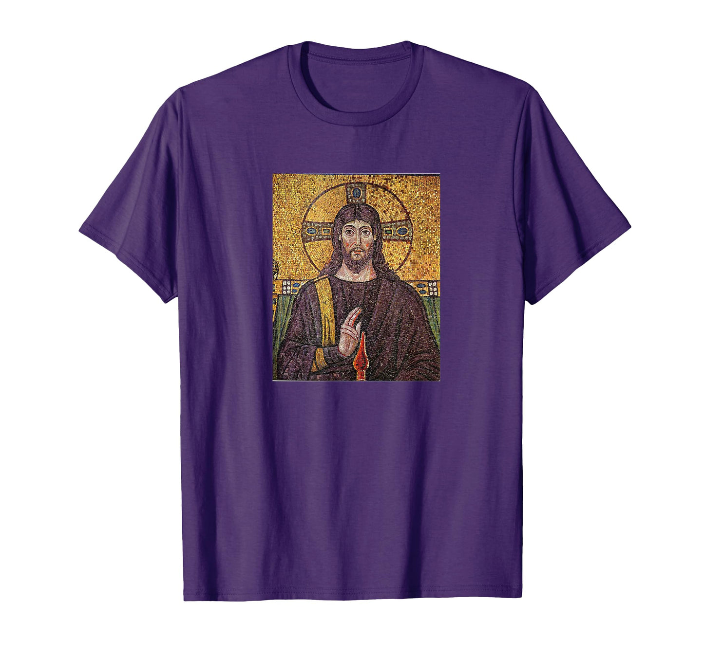 JESUS PAINTING SHIRT Ancient Christ Mosaic T-Shirt Christian T-Shirt