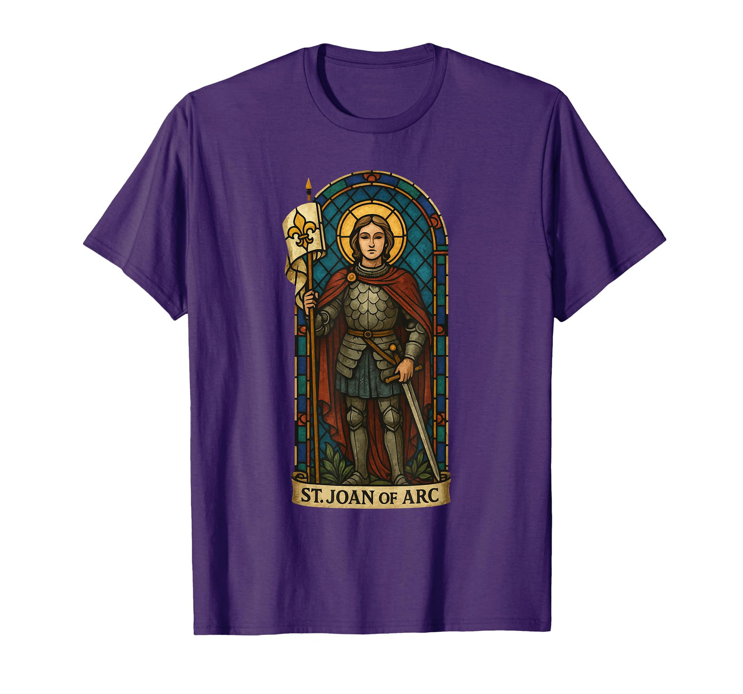 Stained Glass St. Joan of Arc T-Shirt