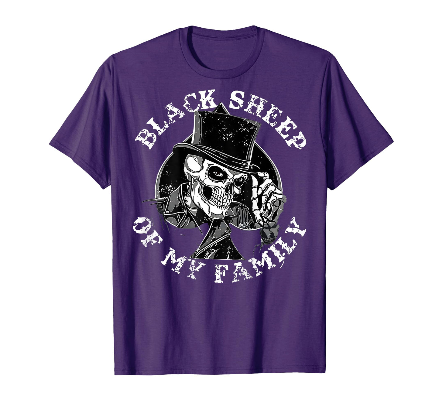 Black Sheep of My Family Skull Hat Funny Quote Family Gen X T-Shirt