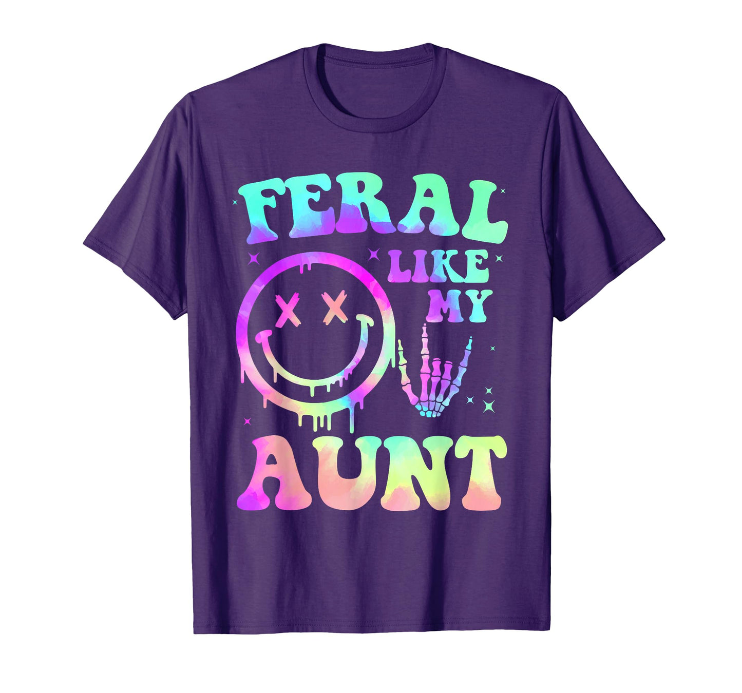 Feral Like My Aunt Funny Feral Nephew Niece Aunt Mothers Day T-Shirt