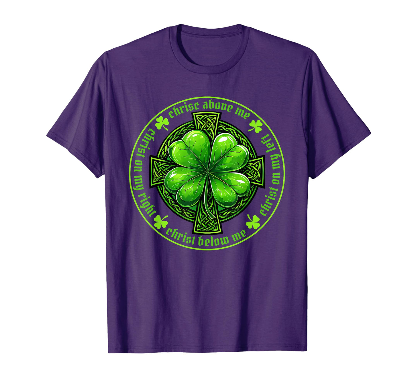 St. Patrick's Breastplate Lorica Prayer Catholic Irish Cross T-Shirt