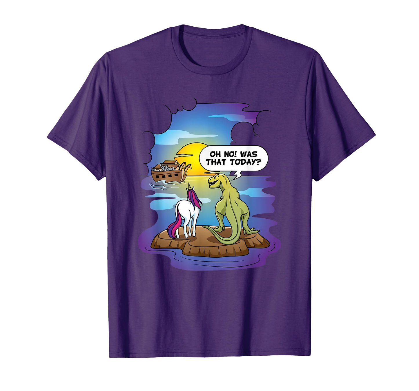 Noah's Ark Christian Bibble The Last Unicorn Dinosaur T-Shirt