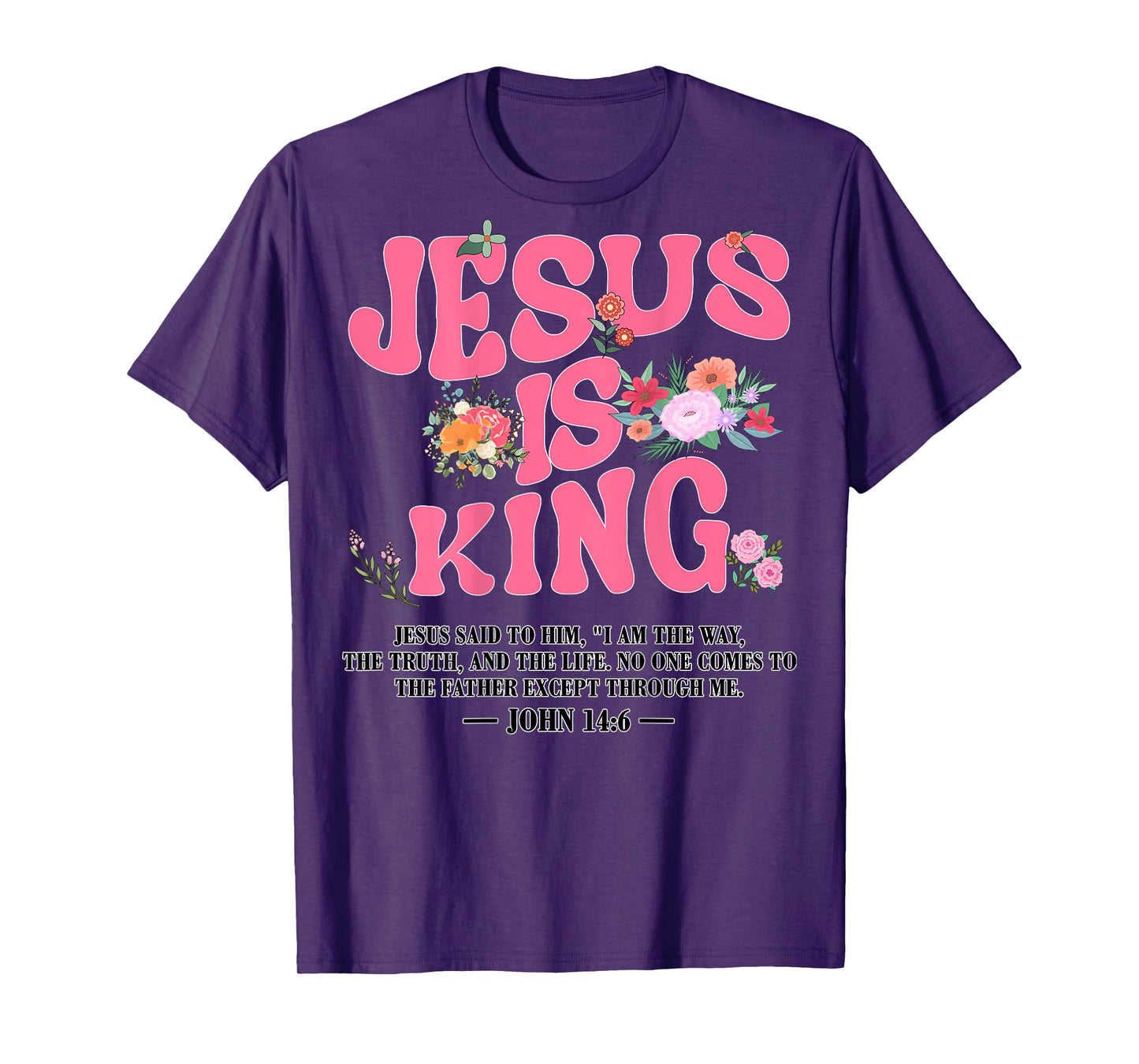 Girl Jesus Is King Pink Christian Toddler God Daughter Mom T-Shirt
