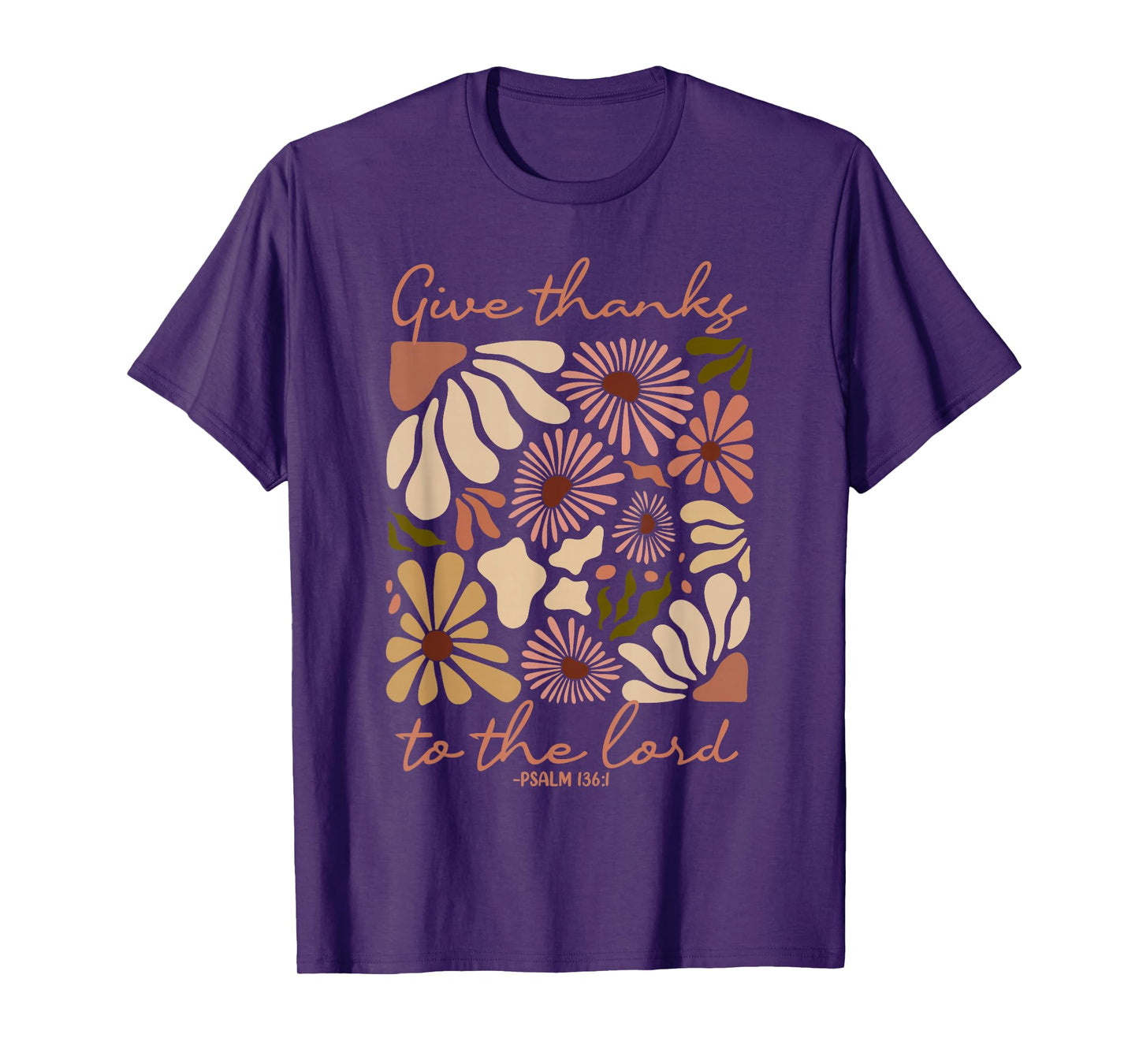 Give Thanks To The Lord Jesus Christian Thanksgiving Autumn T-Shirt