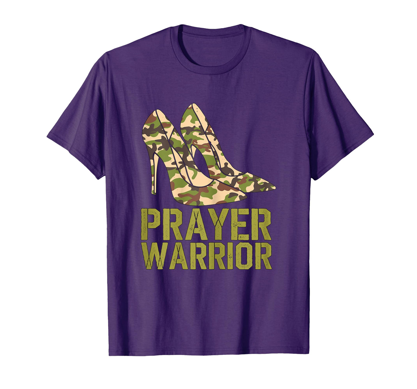 Prayer Warrior Camouflage High Heels Military T-Shirt