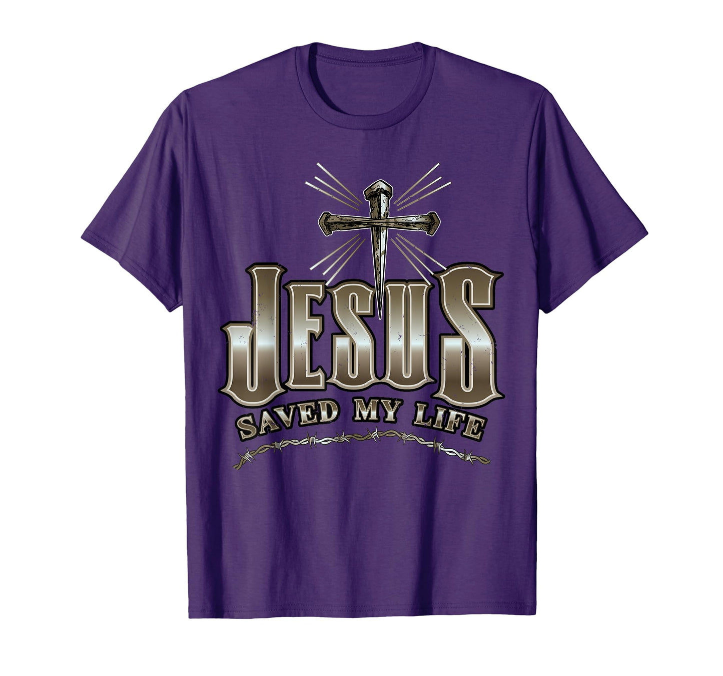 Cross Jesus Christ Saved My Life Christian Savior Religious T-Shirt