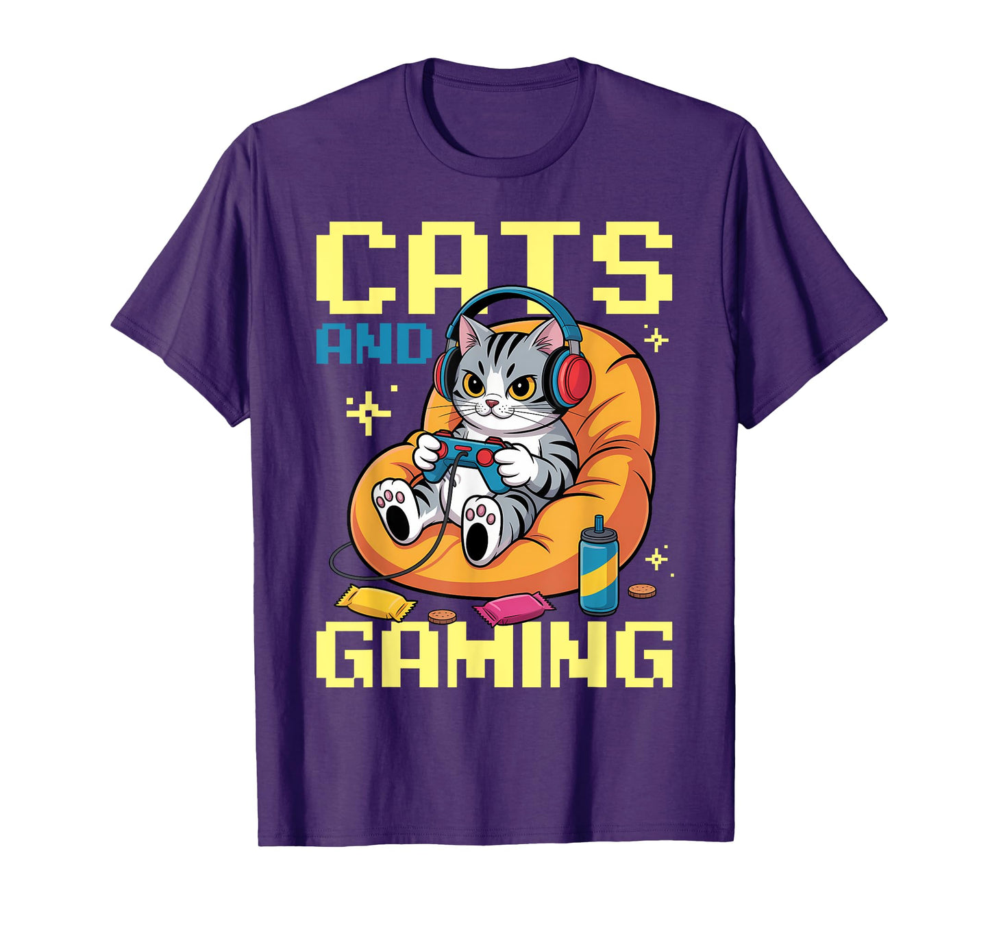 Gamer Gaming Cat Video Game T-Shirt
