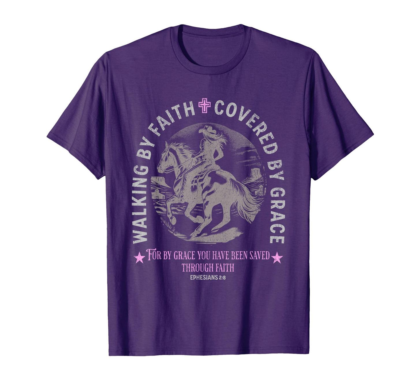 Cool Christian Country Western for Women Cowgirl Bible Verse T-Shirt